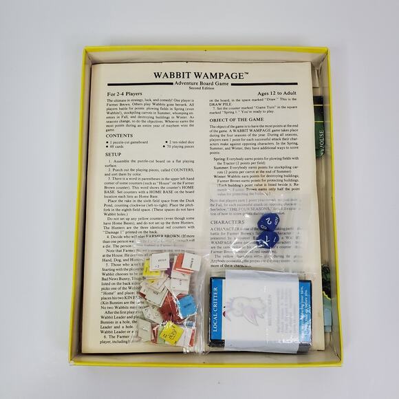 Wabbit Wampage/Wabbit's Wevenge - Pacesetter Games Board Games 1986 - Picture 5 of 16
